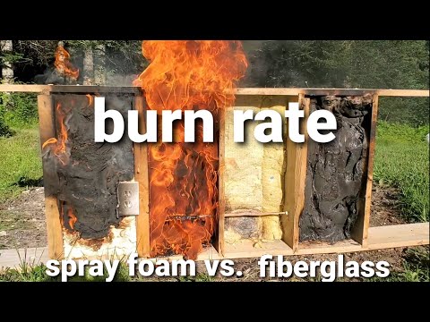 Testing The Burn Ability Of Insulation In Wall